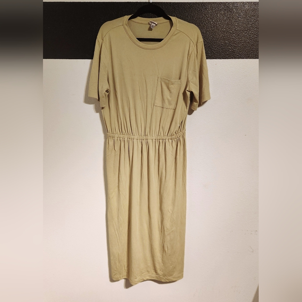 A New Day Pale Green Midi Dress With Side Slits Size XL